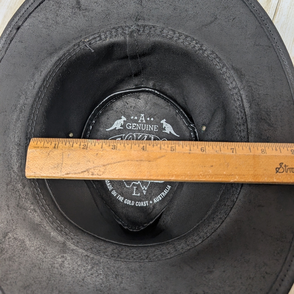 JACKAROO | Australian Leather Hat Sz L - Picture 11 of 13